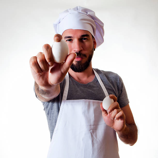 Chef showing an egg