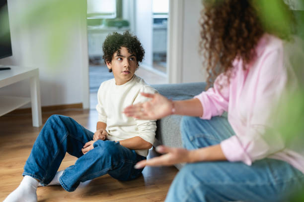 istock Mother and son arguing with each other at home 1766816854