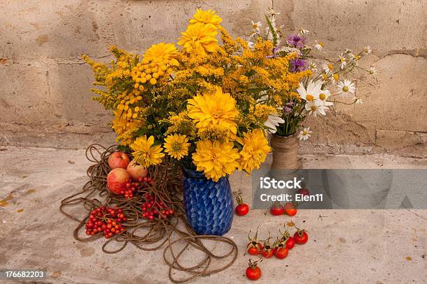 Stillleben Mit Strauß Stockfoto und mehr Bilder von Altertümlich - Altertümlich, Apfel, Apfelbaum-Blüte