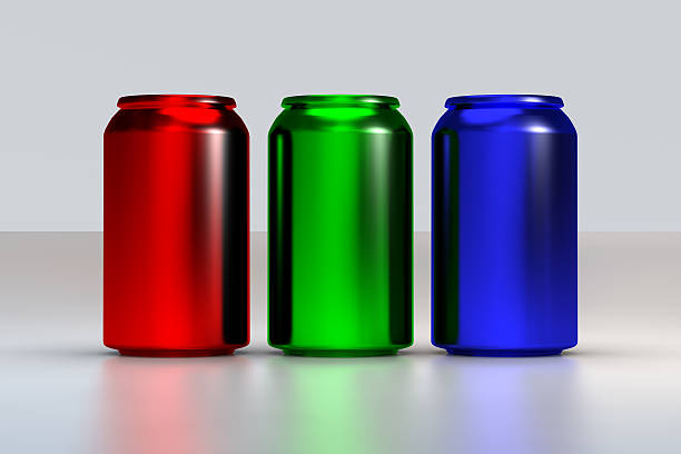 istock beverage cans in RGB colors 176682428