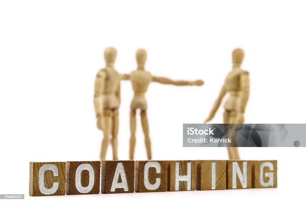 Drewniany Manekin i coachingu - Zbiór zdjęć royalty-free (Alfabet)