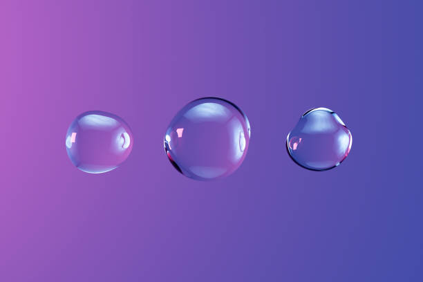 istock Molecule, bubble, drop on gradient background. Healthcare and medicine concept. 1766830340