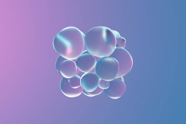 istock Molecule, bubble, drop on gradient background. Healthcare and medicine concept. 1766831389