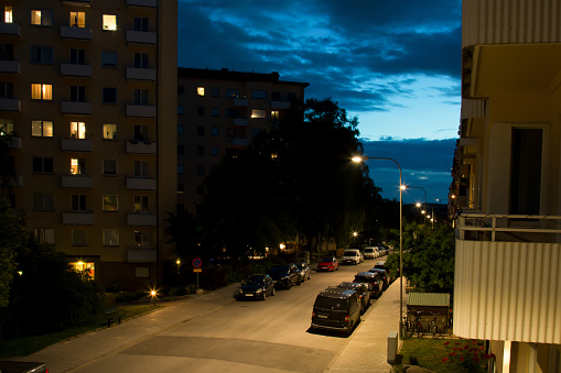 Stockholm, Street, City, House, Twilight