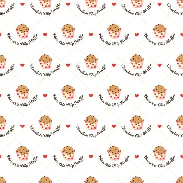 Vector illustration of Sweet Delight Muffin Lover Vector Pattern