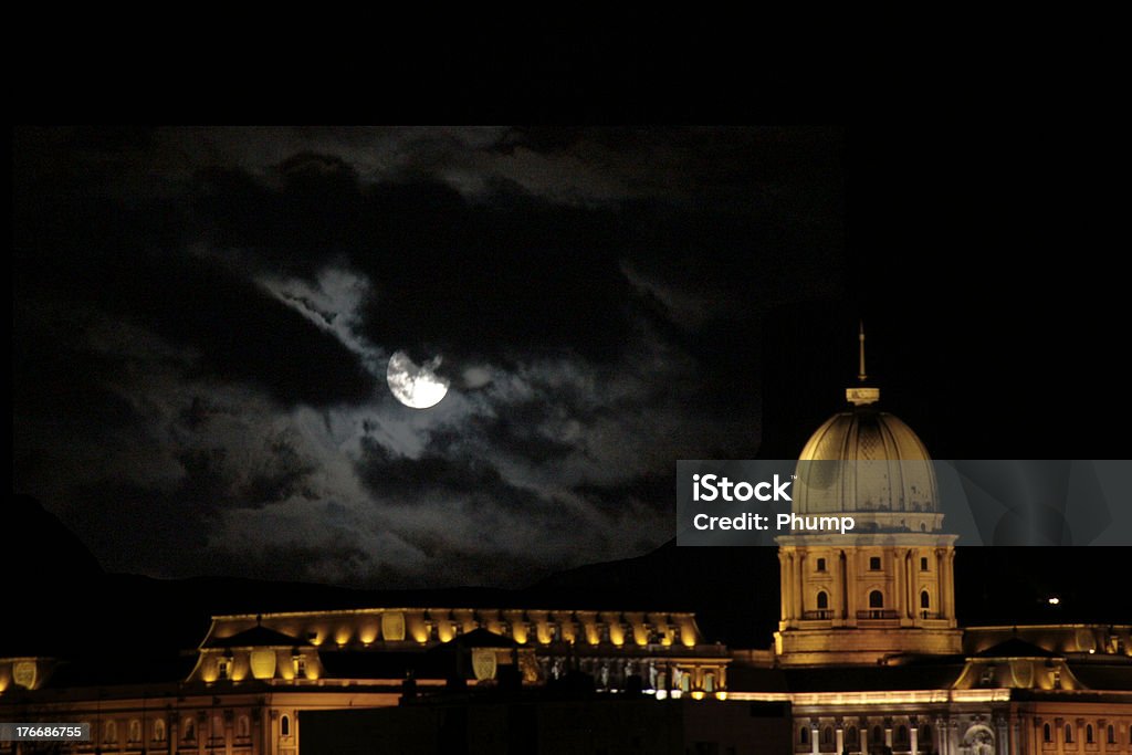 Buda Castle im Mondlicht - Lizenzfrei Budapest Stock-Foto