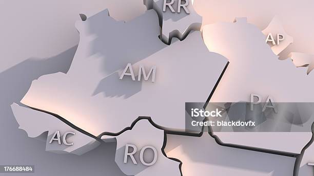 Brazil Map With States Stock Photo - Download Image Now - Map, Amazon Region, Brazil