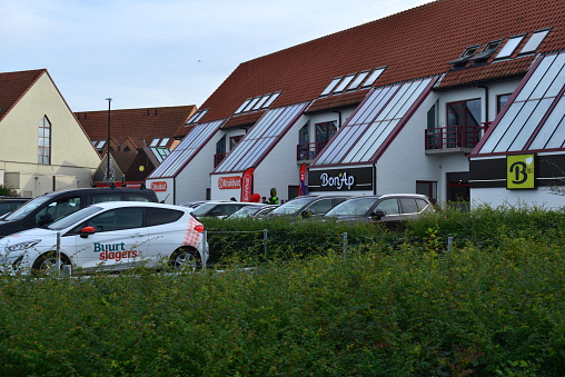 Blankenberge, West-Flanders, Belgium - October 28, 2023: shops facades Kruidvat. \