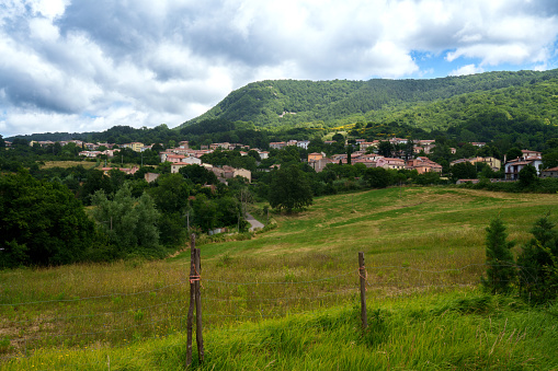 The road to Sorano, Grosseto province, Tuscany, Italy, at summer