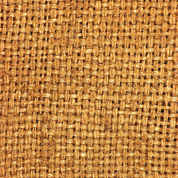 trama di tela grezza naturale sackcloth - close to brown wool canvas foto e immagini stock