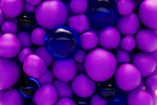 istock Soft spheres abstract purple color background 1766904050