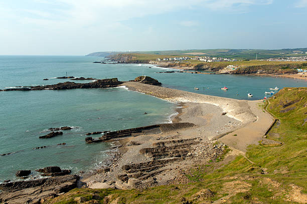 bude cornwall angleterre royaume-uni entre tintagel et clovelly - bude photos et images de collection