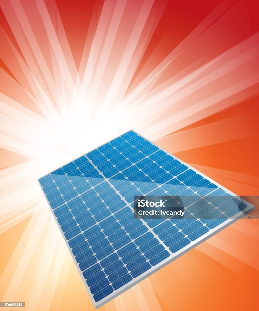 Cellule solaire - clipart vectoriel de Alimentation électrique libre de droits
