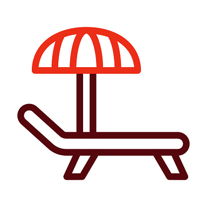 istock Lounger Vector Thick Line Two Color Icons For Personal And Commercial Use. 1766933662