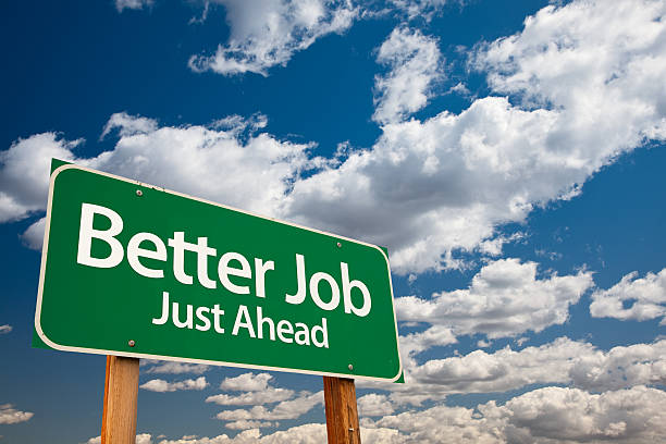 istock Better Job Green Road Sign 176693379