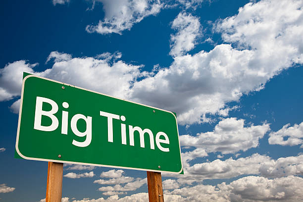 istock Big Time Green Road Sign 176693445
