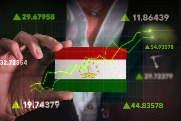 istock Graph growing up in Front Of Tajikistan 1766956178