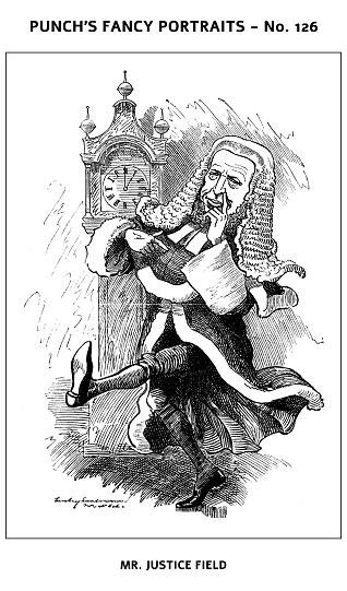 Between 1880 and 1889, cartoonist Linley Sambourne published a series of caricatures of contemporary personalities to the London magazine Punch, in a format called 