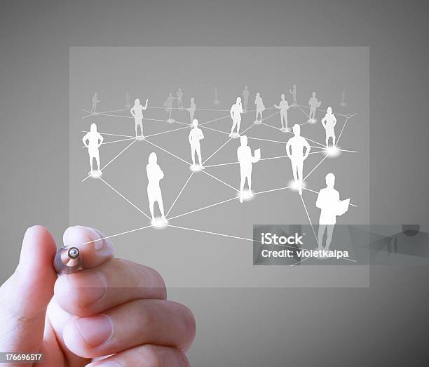 Zeichnung Soziales Netzwerkstruktur Stockfoto und mehr Bilder von Berufliche Beschäftigung - Berufliche Beschäftigung, Bildung, Diagramm