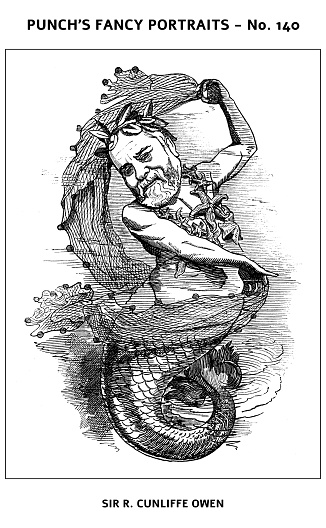 Between 1880 and 1889, cartoonist Linley Sambourne published a series of caricatures of contemporary personalities to the London magazine Punch, in a format called 