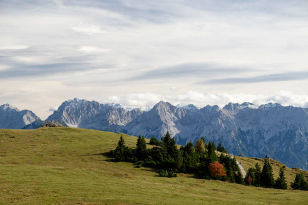 View of the Karwendel Mountains stock photo