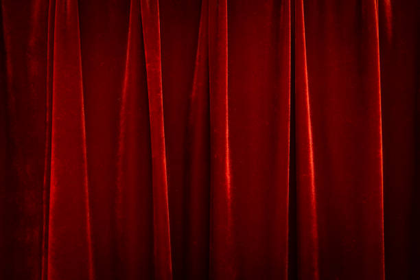 Maroon velvet curtain