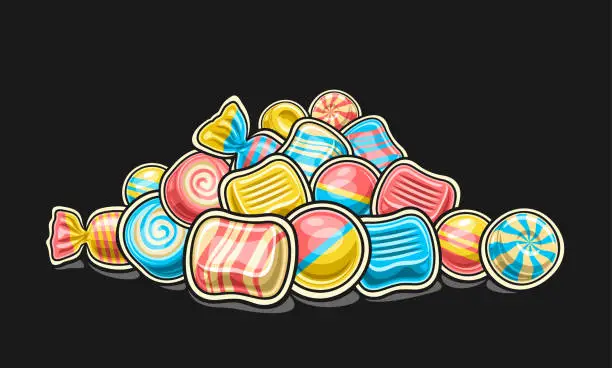 Vector illustration of Vector Candy Pile