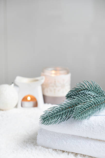 istock Beauty SPA  and Christmas decorations. 1766996849