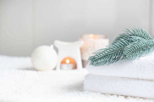 istock Beauty SPA  and Christmas decorations. 1766996850