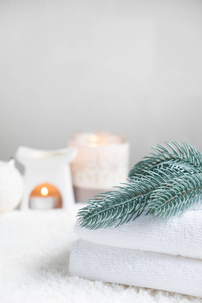 istock Beauty SPA  and Christmas decorations. 1766996860