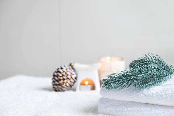 istock Beauty SPA  and Christmas decorations. 1766996877