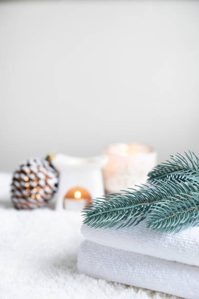 istock Beauty SPA  and Christmas decorations. 1766997948
