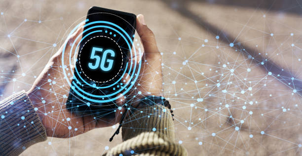 istock Phone screen, hands and networking hologram for communication or outdoor cellular connectivity. Person, technology and mobile app, digital overlay or data for high speed connection or new generation 1767023610