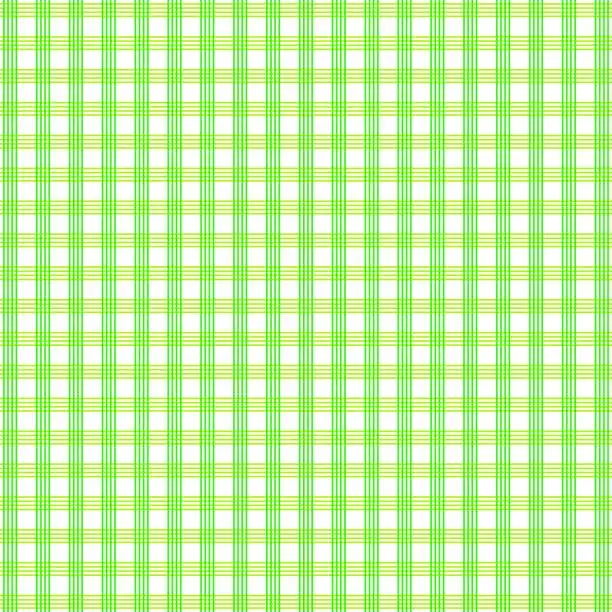 Vector illustration of green line plaid tartan pattern background