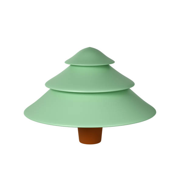 istock 3d illustration of Christmas tree. Holiday element isolated Render Abstract Evergreen Tree Fir. Happy New Year Decoration Holiday. New Year and Xmas Celebration 1767034207