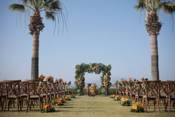 istock Beautiful wedding arch on the beach 1767045687