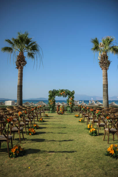 istock Beautiful wedding arch on the beach 1767049615