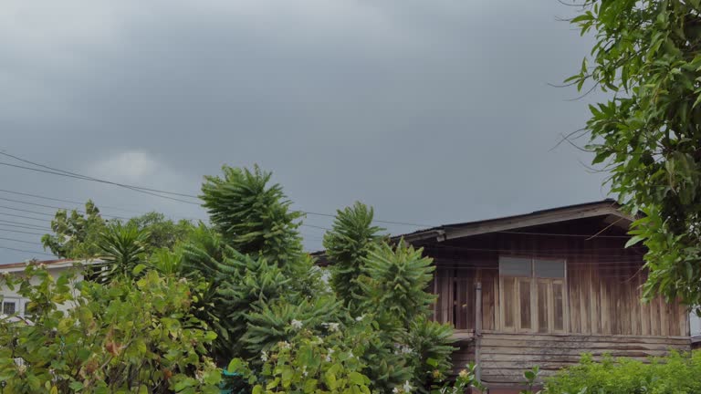 House roof damaged form storm.