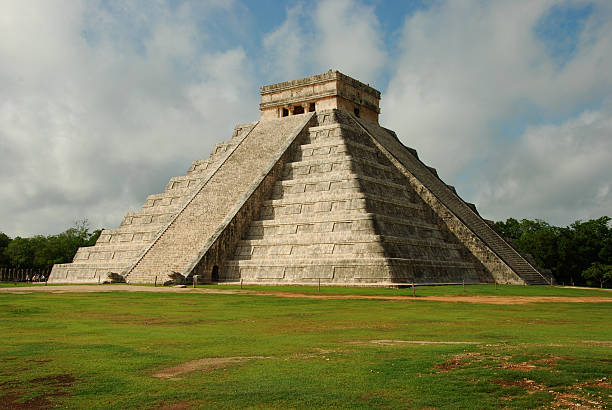 mayan pyramid stock photo