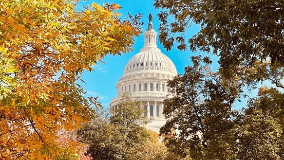 Capitol Hill Washington DC op een zonnige dag in oktober