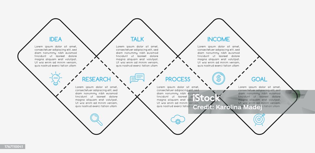 Diagram 6 Examples Diagram With 6 Steps Infograph Vector Stock Illustration - Download ...
