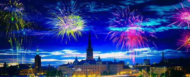 istock Happy New Year Fireworks on Stockolm. 1767110692