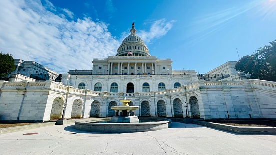 Capitol Hill Washington DC op een zonnige dag in oktober