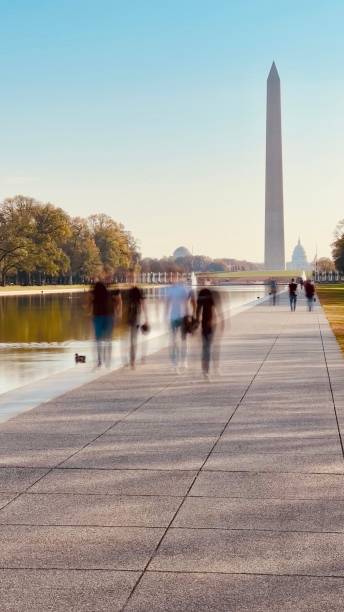 istock Washington monument on a sunny day in October 2023 taken with a long shutter time so that people are vague 1767113081