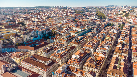 High angle view of the old town of NIce