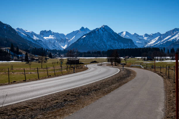 Oberstorf in Germany between mountains