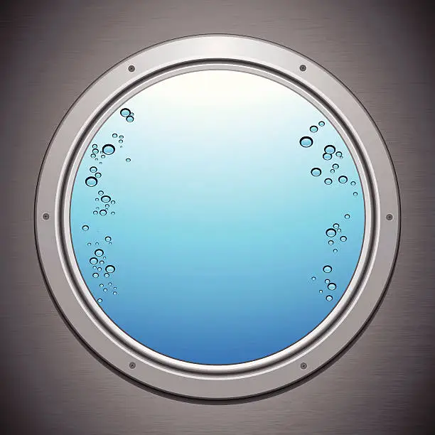 Vector illustration of Submarine Window