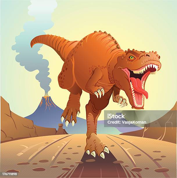 Ilustración de Trex Carga y más Vectores Libres de Derechos de Dinosaurio - Dinosaurio, Tiranosaurio, Garra