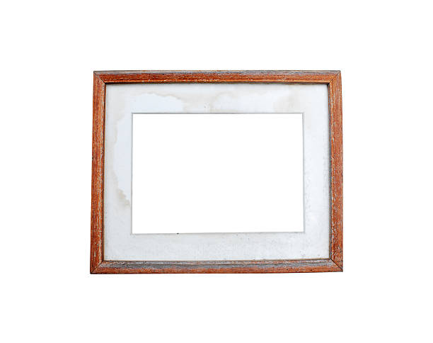 istock Ancient Wooden Frame Isolated On White Background. 176712977