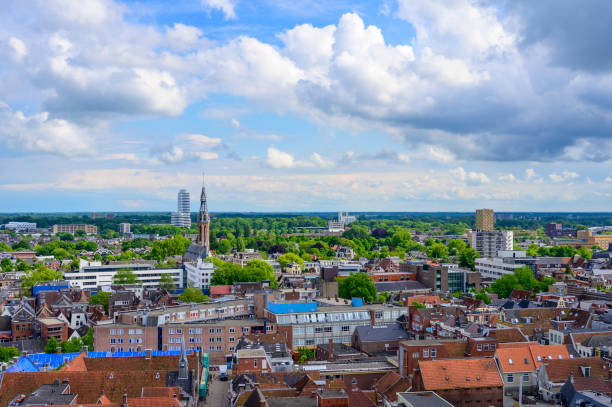 istock Groningen city skyline panoramic view with a dramatic sky above 1767144076